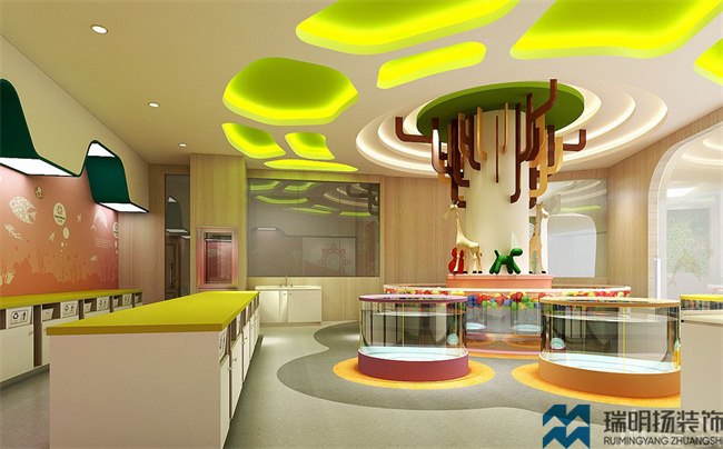 兒童游泳館裝修設(shè)計(jì)效果圖-貝嬰愛(ài)兒童游泳館
