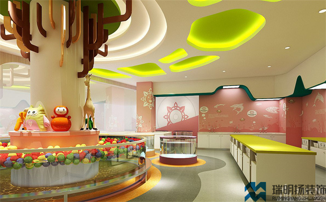 兒童游泳館裝修設(shè)計(jì)效果圖-貝嬰愛(ài)兒童游泳館